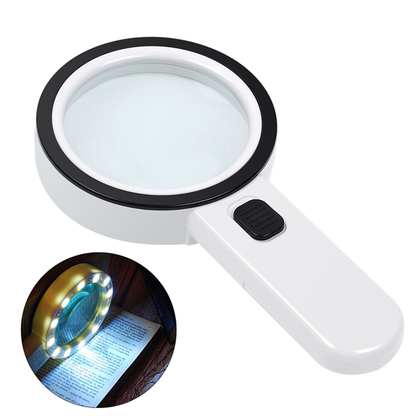 Reading Magnifier 30x Magnifier Lighted Magnifying Glass With 12 High Power  Leds Magnifying Magnifier Reading Magnifier For Seniors, Watchmaker, Hobby