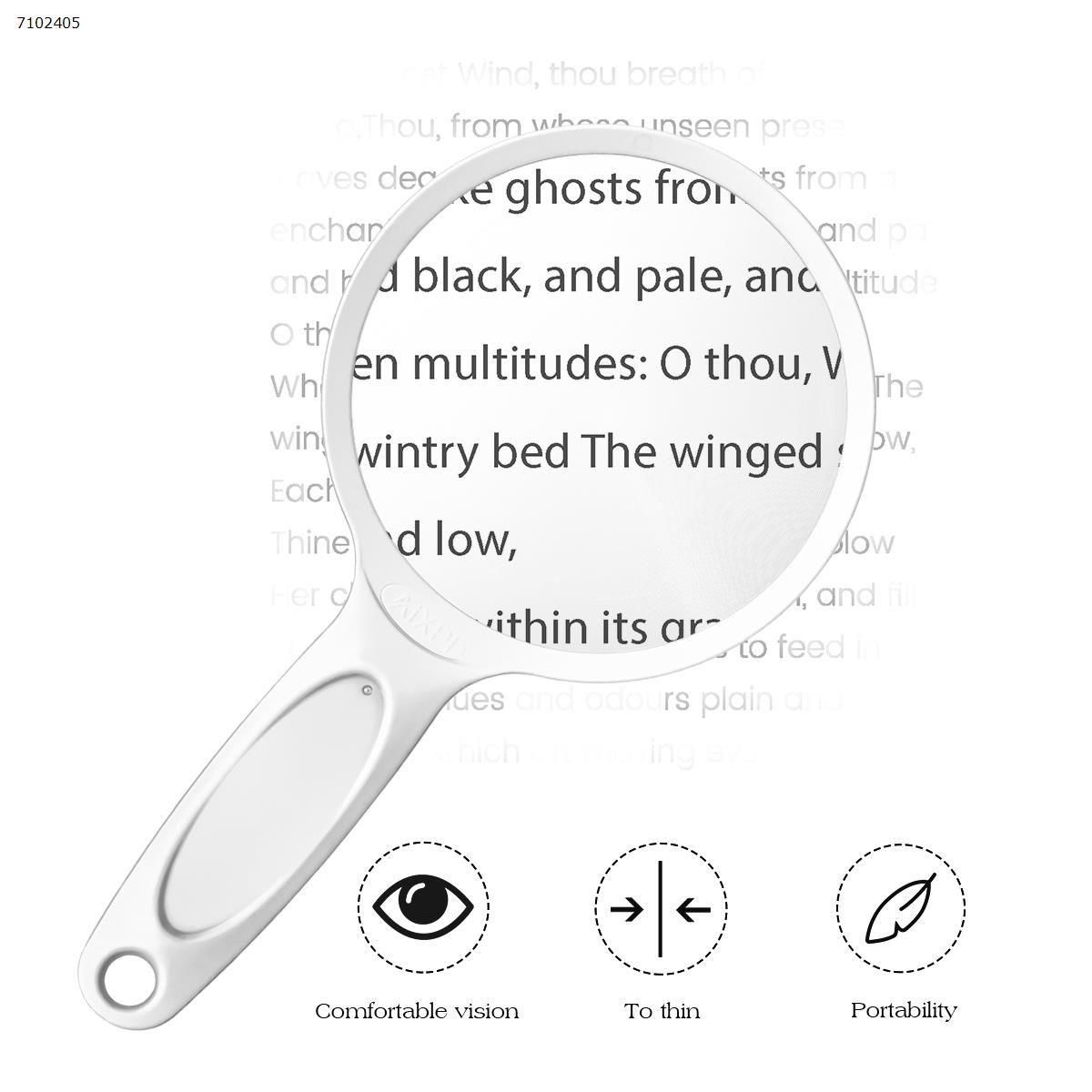 Handheld acrylic magnifier wholesale transparent magnifier magnifying glass